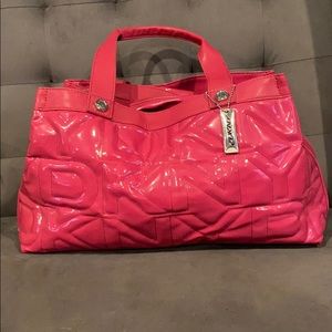 Pink DKNY duffel bag